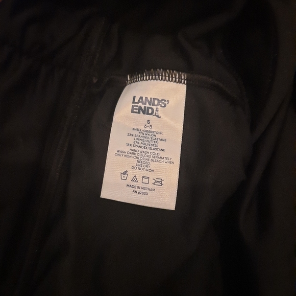 Lands End black fold over bikini bottom size Small 6-8 - Picture 5 of 6